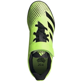 Scarpe da calcio Adidas Predator 20.4 H&amp;L Tf Junior verde-nero FW9780 1