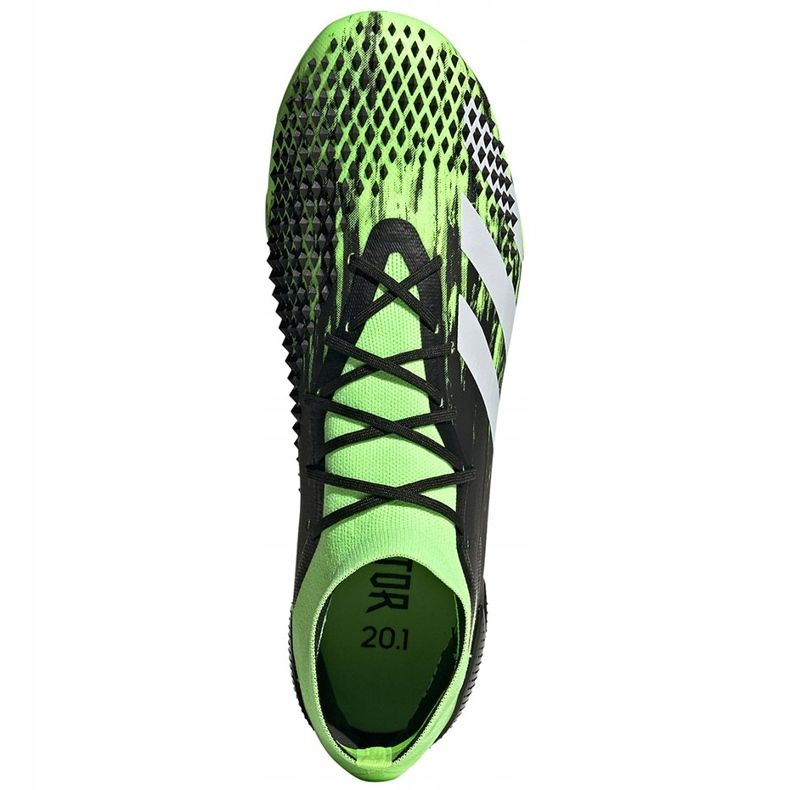 Scarpe calcio adidas Predator Mutator 20.1 Fg nere e verdi EH2892 verde 1