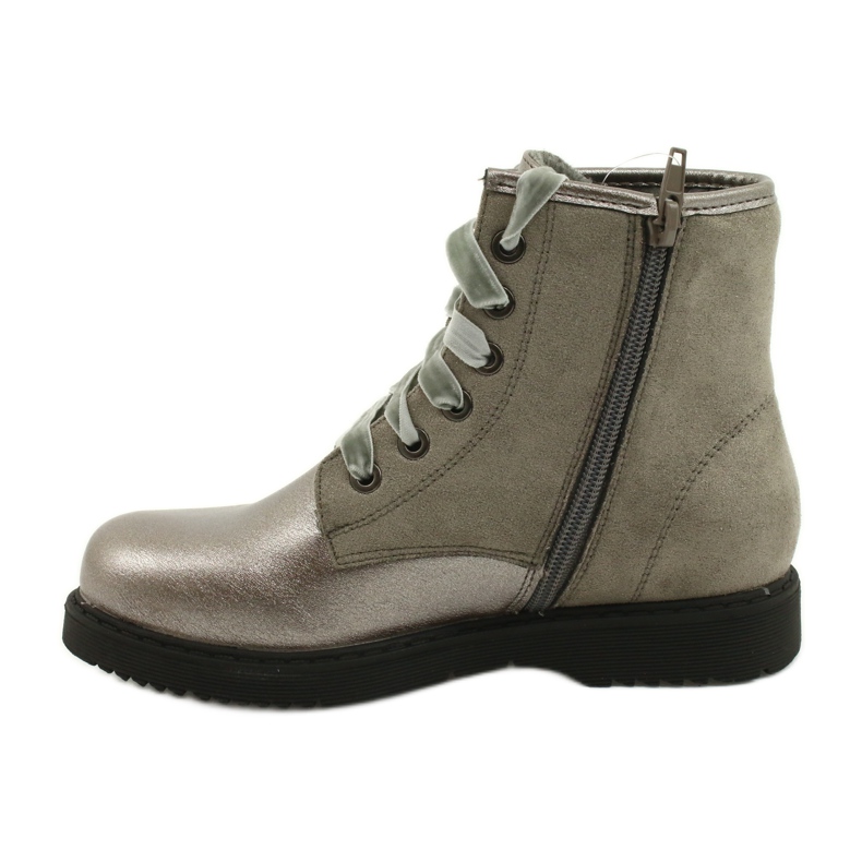 Miss Ragazze delle ragazze varnne con paillettes grigio cappuccino 1433 1