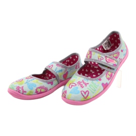 Scarpe per bambini Befado 945Y430 rosa grigio multicolore 3