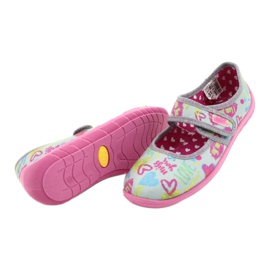 Scarpe per bambini Befado 945Y430 rosa grigio multicolore 4