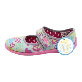 Scarpe per bambini Befado 945Y430 rosa grigio multicolore 5