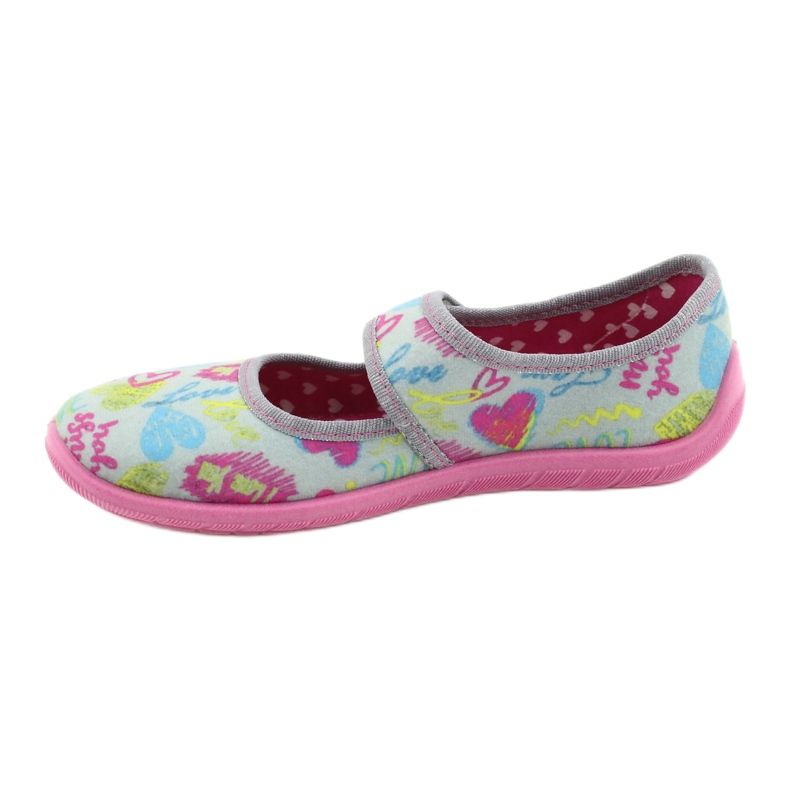 Scarpe per bambini Befado 945Y430 rosa grigio multicolore 2