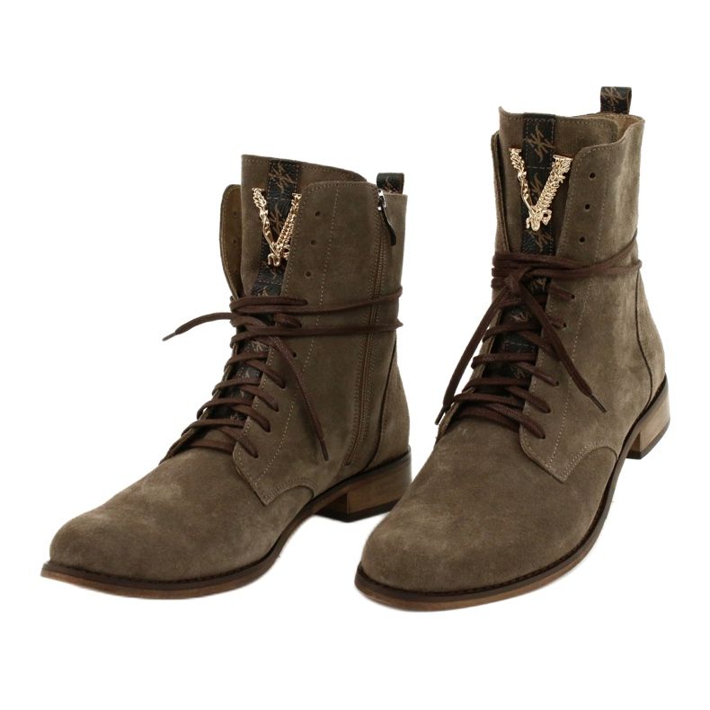 Stivali Donna Nicole Pelle Scamosciata Cappuccino 2593 032 marrone 4