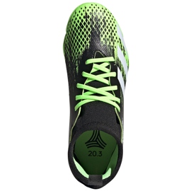 Scarpe da calcio Adidas Predator 20.3 Tf Junior, nere e verdi EH3034 nero-verde / bianco nero 1