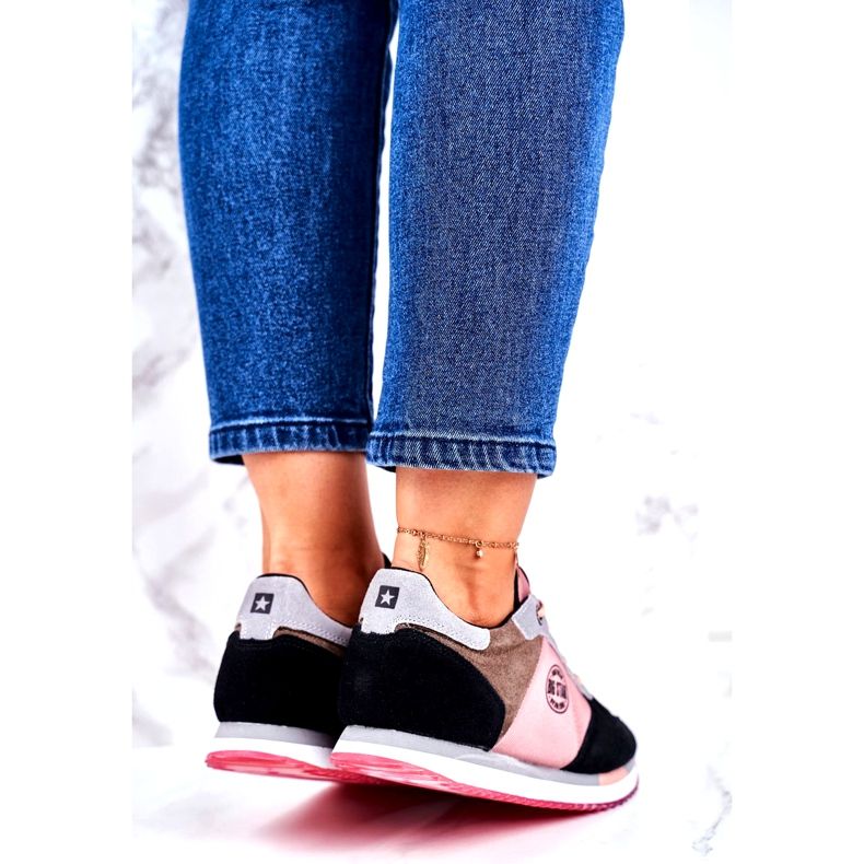 Scarpe Sportive da donna Sneakers Big Star GG274458 nero cachi rosa grigio 2