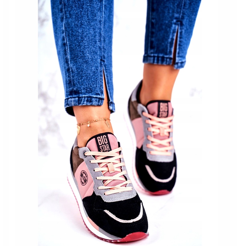Scarpe Sportive da donna Sneakers Big Star GG274458 nero cachi rosa grigio 1
