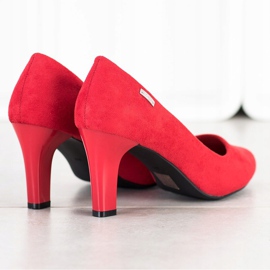 J. Star Décolleté casual con tacco rosso 1