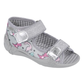 Scarpe per bambini Befado 242P105 d'argento grigio 1