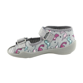 Scarpe per bambini Befado 242P105 d'argento grigio 2