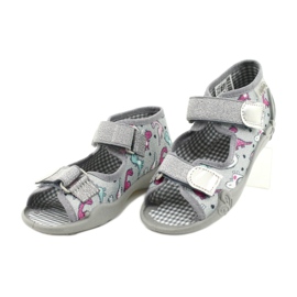 Scarpe per bambini Befado 242P105 d'argento grigio 3
