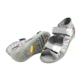 Scarpe per bambini Befado 242P105 argento grigio 4