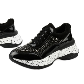 Sneakers nere realizzate in ecopelle scamosciata Quijor nero 1