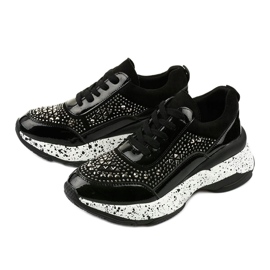 Sneakers nere realizzate in ecopelle scamosciata Quijor nero 2