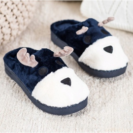 Bona Pantofole renne beige bianca blu navy 1