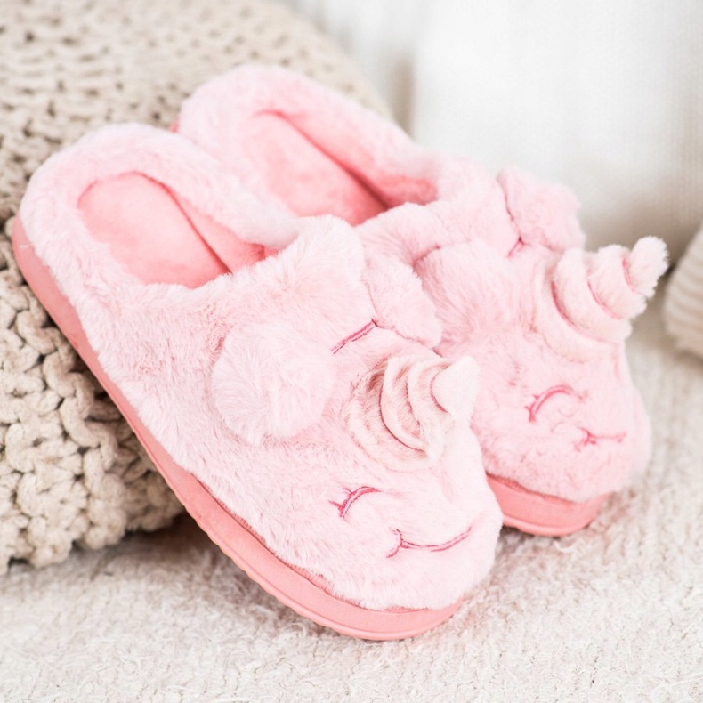 Bona Pantofole da donna unicorno rosa 2