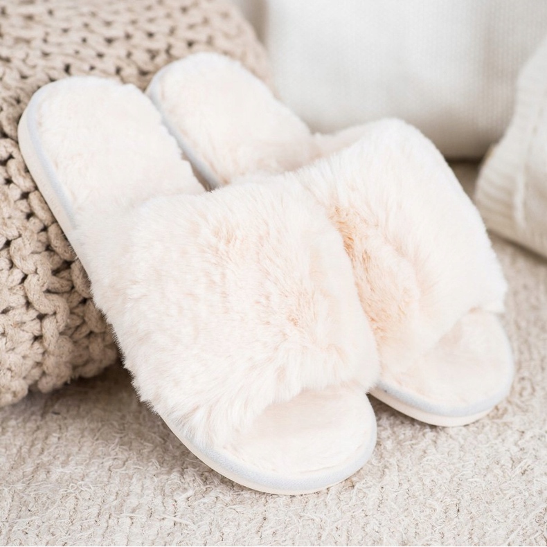 Bona Pantofole Con Pelliccia beige 1