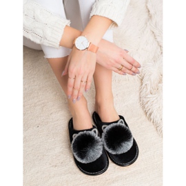 Bona Ciabatte Con Cubic Zirconia nero grigio 2