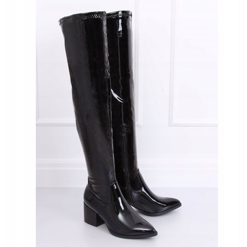 Stivali laccati neri RB35P Black nero 2