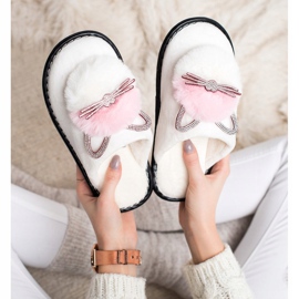 Bona Ciabatte Con Cubic Zirconia bianco rosa 2