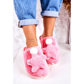 Pantofole Da Donna Con Pelliccia E Stelle Rosa Notte-Notte 1