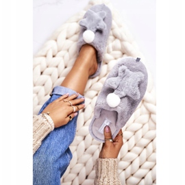Pantofole Da Donna Con Pelliccia E Stelle Grigio Notte-Notte 2