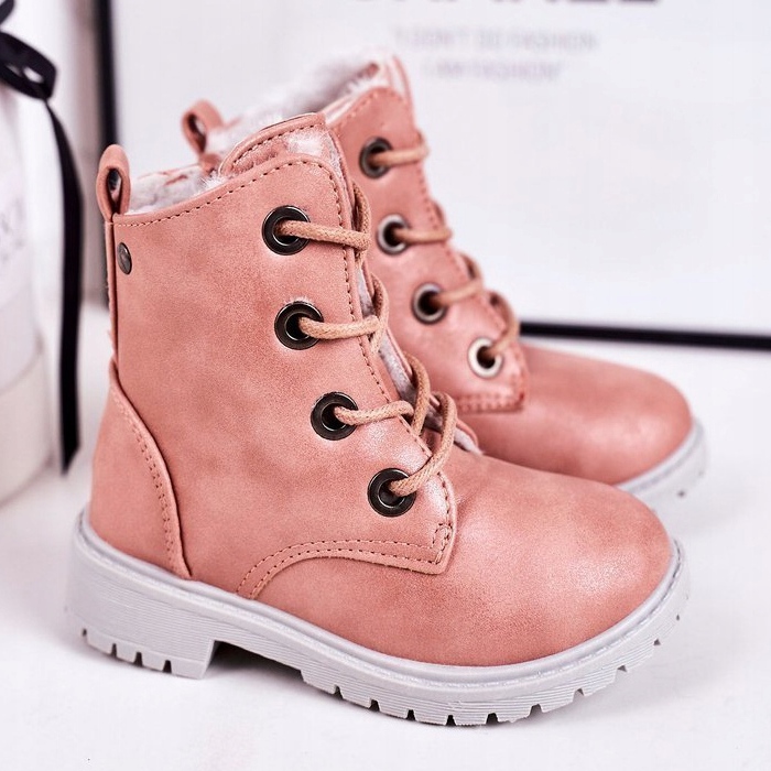 Stivali Trappers Bambini Riscaldati Con Pelliccia Rosa Mia 1