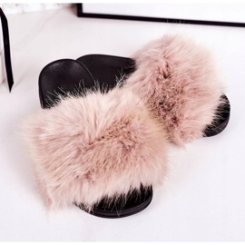 PS1 Pantofole in pelliccia per bambini Fashionista beige 1