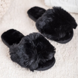 Bona Pantofole nere alla moda nero 1