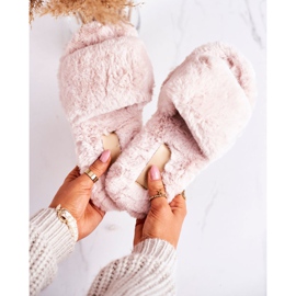 FRJ Pantofole in pelliccia da donna Beige Cold Days 2