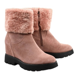 Stivali imbottiti Bodri in camoscio rosa 2