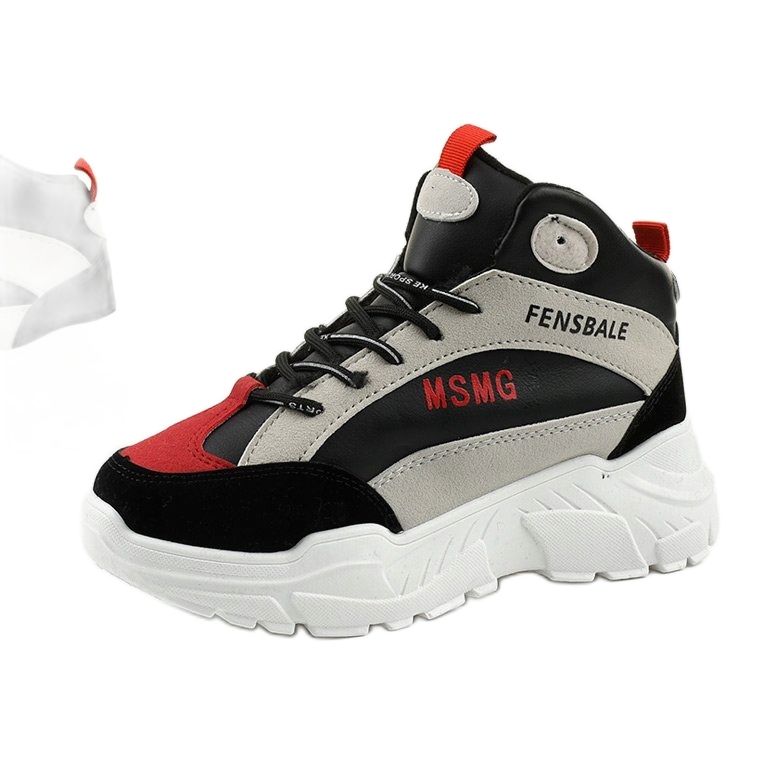Sneakers nere, sneakers in denim isolate nero multicolore 1