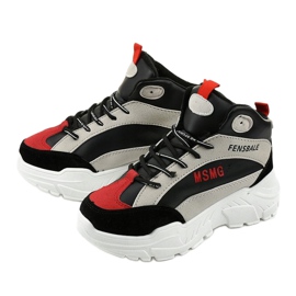 Sneakers nere, sneakers in denim isolate nero multicolore 2