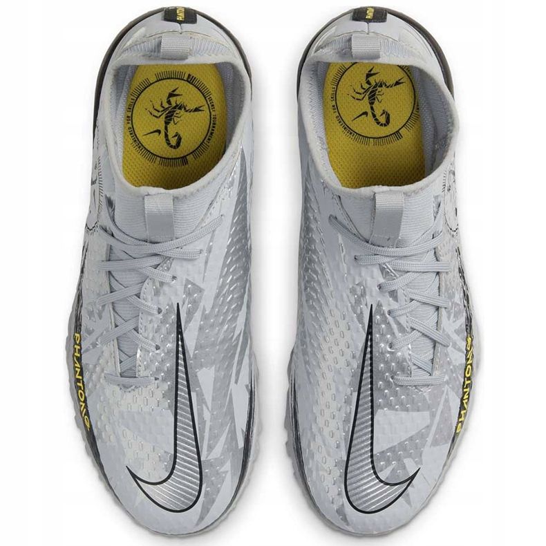 Scarpe da calcio Nike Phantom Gt Scorpion Academy Dynamic Fit Tf Junior DA2289 001 argento argento 1