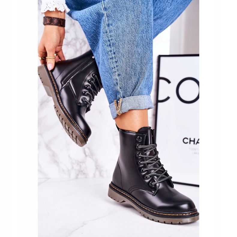 Stivali caldi da donna Matt Black Thunder nero 2