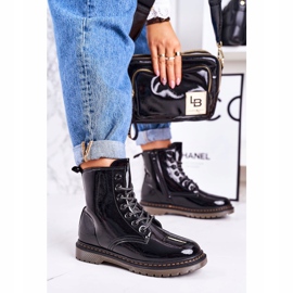 Stivali caldi da donna Stivali laccati Black Thunder nero 2