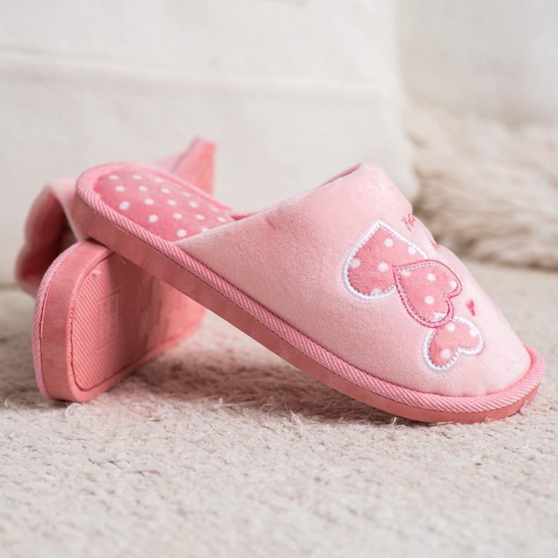 Bona Calde pantofole Happy Comfort bianca rosa 1