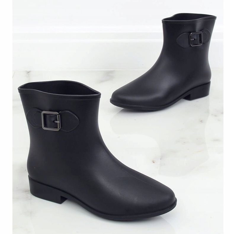 Stivaletti con fibbia nero D32 Black 1