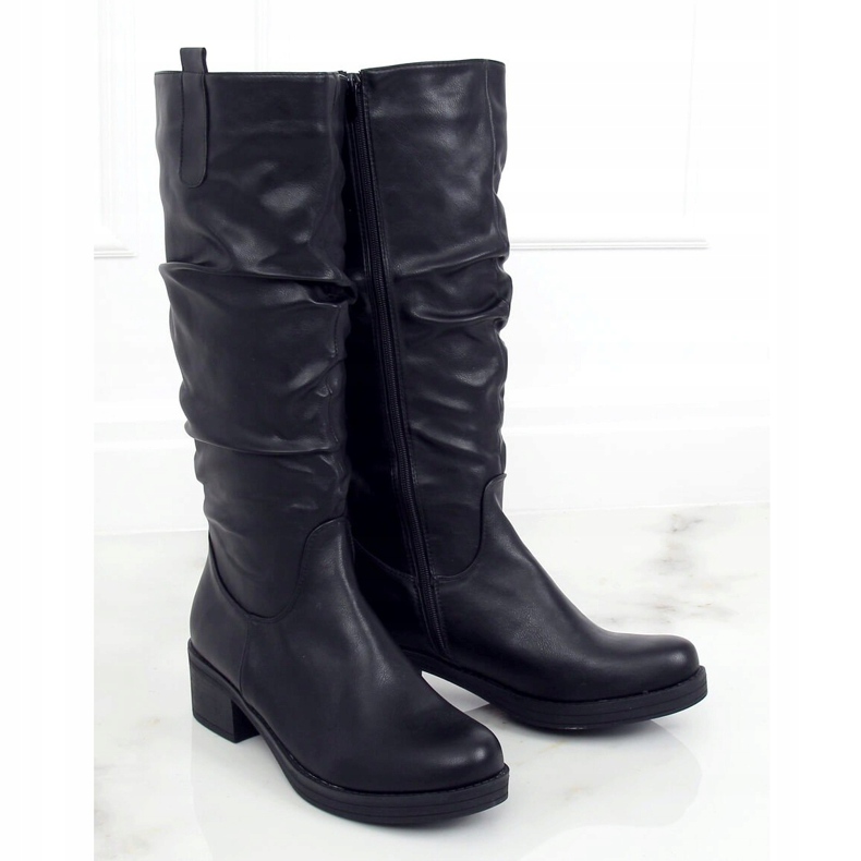 Stivali neri con tacco basso J19-87 Black nero 1
