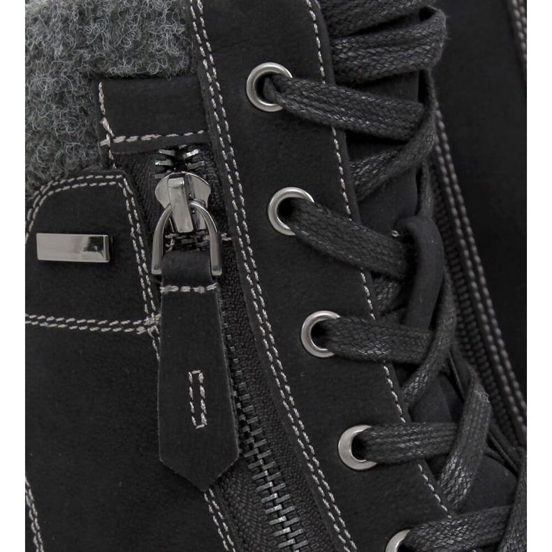 Stivali neri in legno da donna 4058 Black nero 1