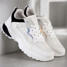 SHELOVET Sneakers Con Inserti Neri bianco nero grigio 1