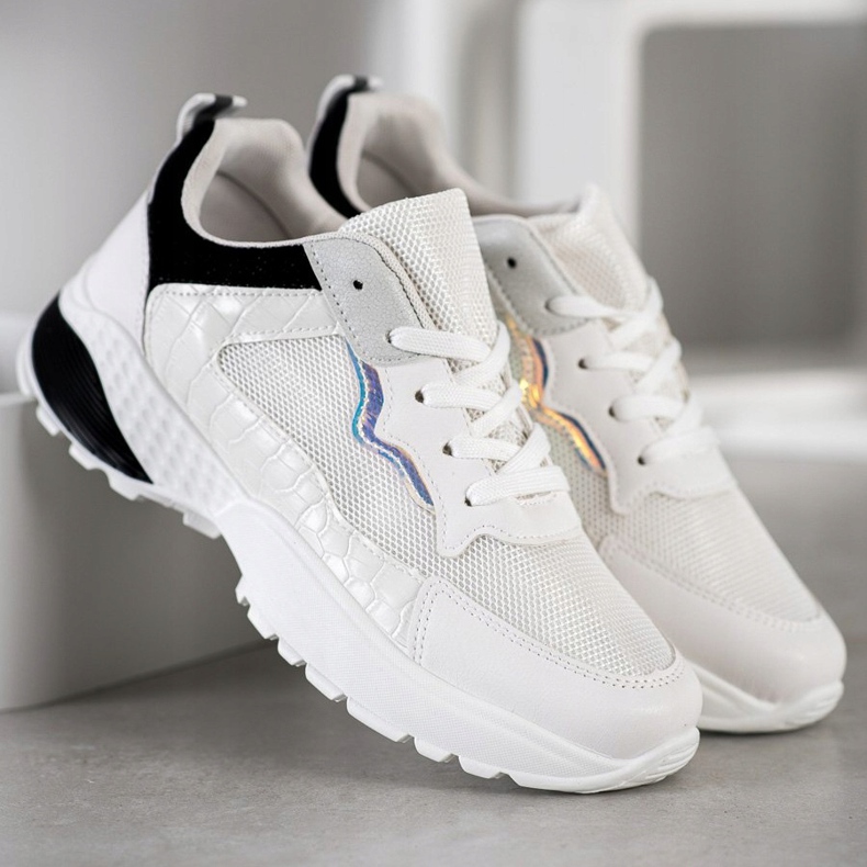 SHELOVET Sneakers Con Inserti Neri bianca nero grigio 1