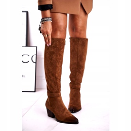 Vinceza Stivali Donna Con Tacco Camoscio Marrone Nevermind 3