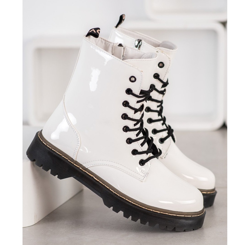 SHELOVET Trappers bianchi laccati bianca 1