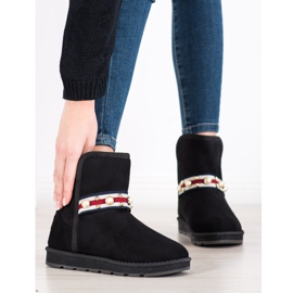 Bona Mukluki con striscia decorativa nero 1