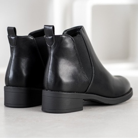 Ideal Shoes Stivaletti Chelsea in ecopelle nero 1