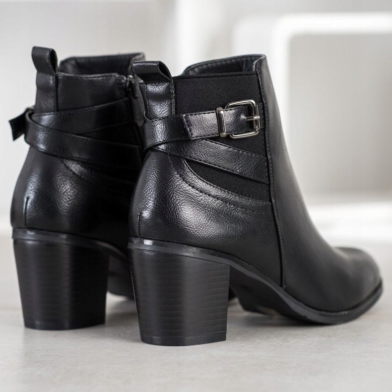 Ideal Shoes Stivali neri casuali nero 1
