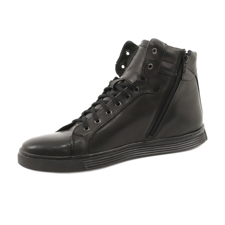 KENT sneakers da uomo in pelle nere Chris nero 1