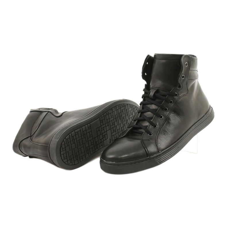 KENT sneakers da uomo in pelle nere Chris nero 3