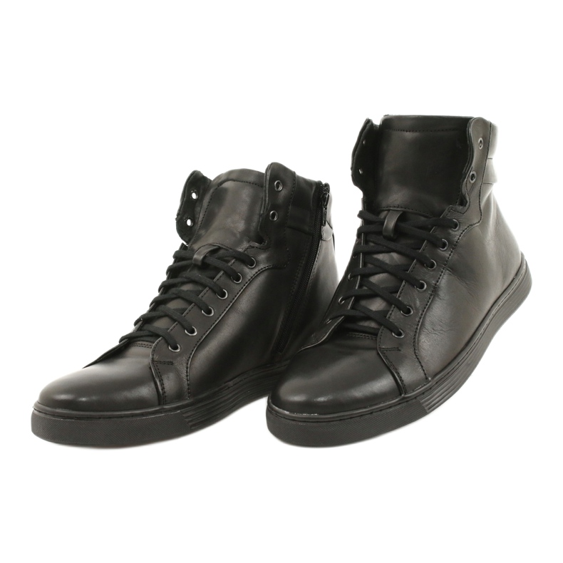 KENT sneakers da uomo in pelle nere Chris nero 2